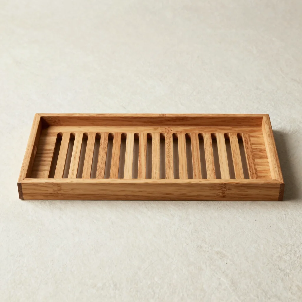 Slotted Teak Wood Bath Tray